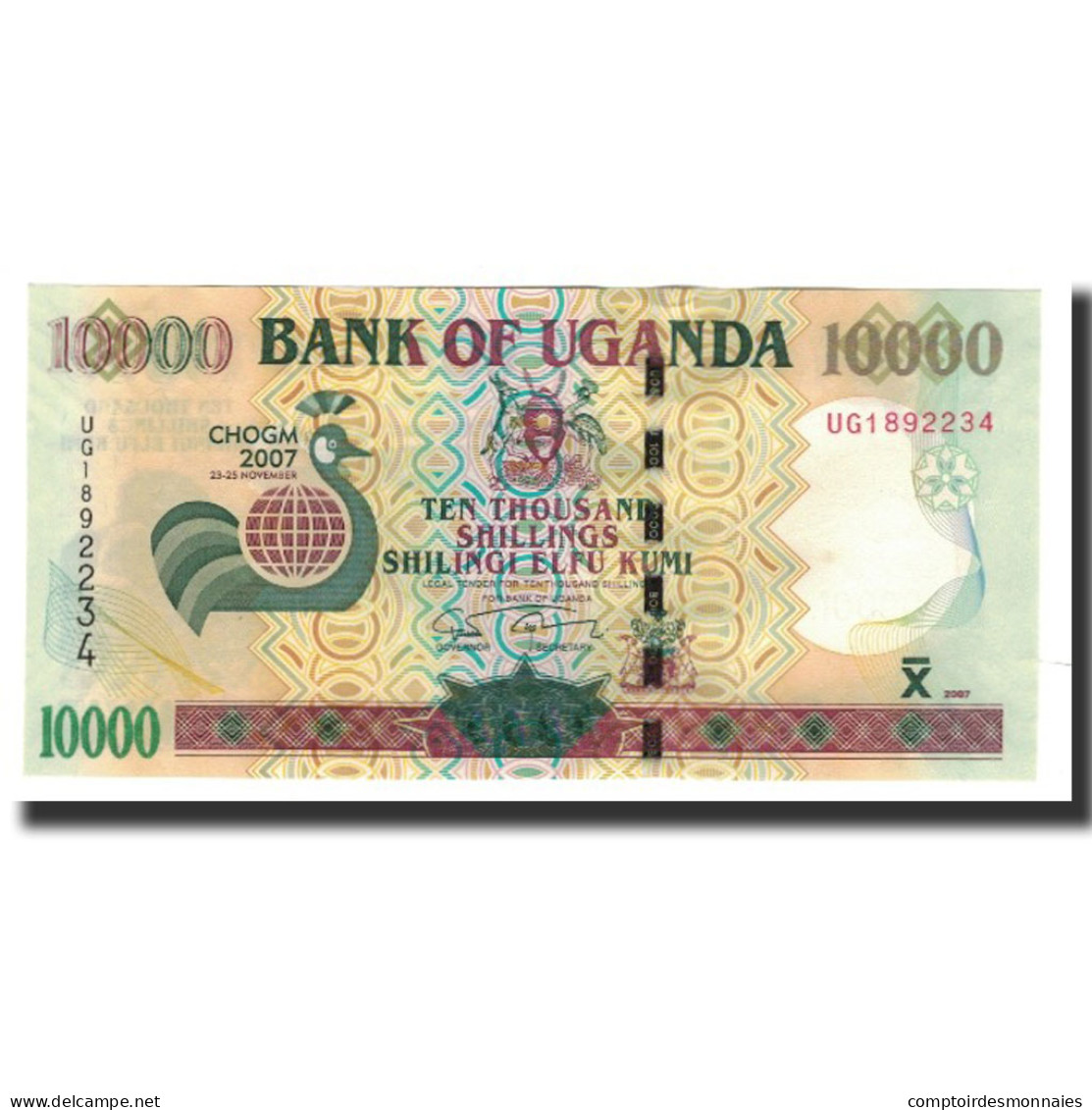 Billet, Uganda, 10,000 Shillings, 2007-11-25/23, KM:48, NEUF - Uganda