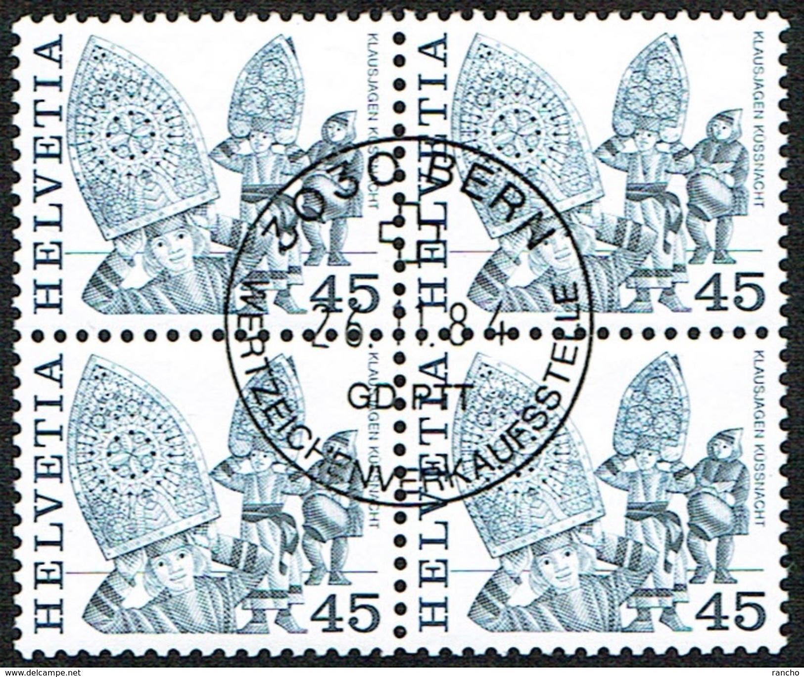 BLOC DE 4 TIMBRES OBLITERES 1984 C/.S.B.K. Nr:678. Y&TELLIER Nr:1210. MICHEL Nr:1281. - Gebraucht