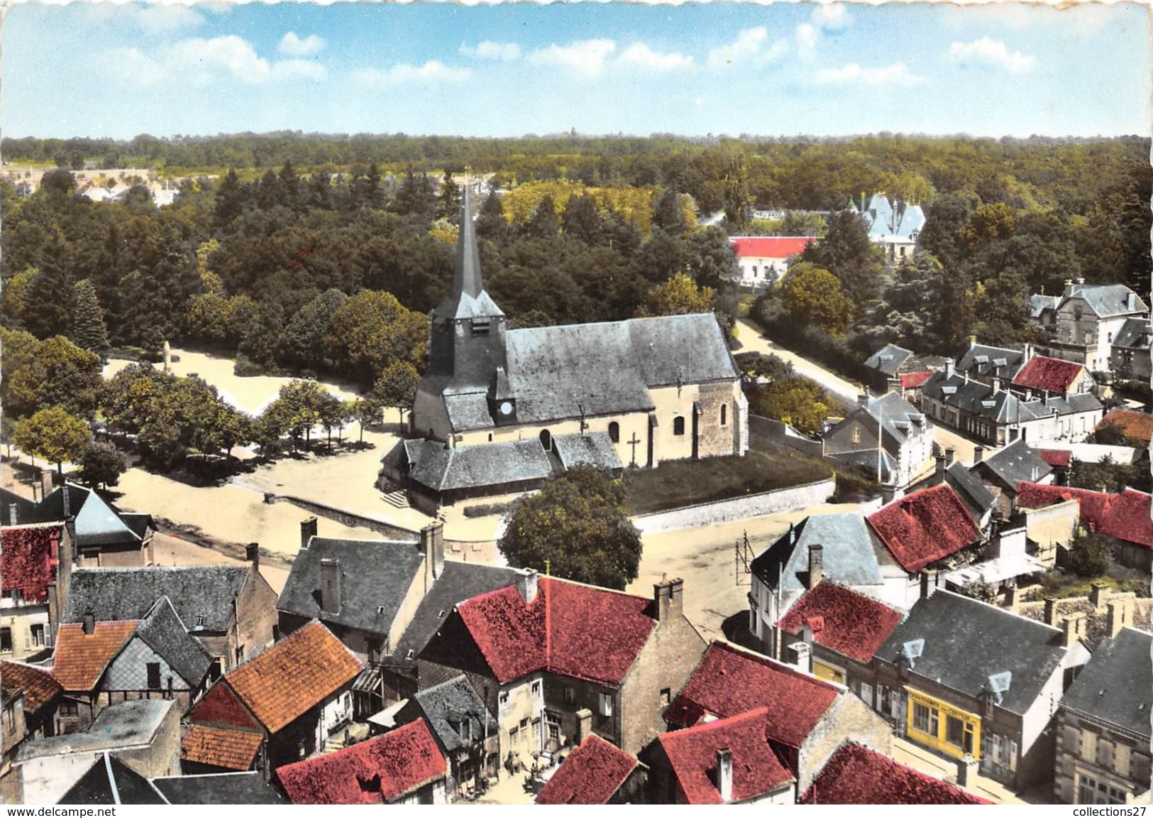 18-BRINON-SUR-SAULDRE-VUE DU CIEL, L'EGLISE , LE JARDIN PUBLIC - Brinon-sur-Sauldre