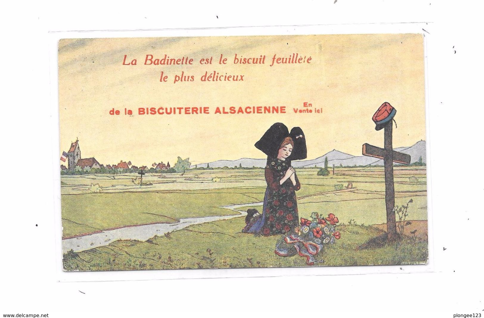 CPA Illustrateur HANSI : La Badinette Est Le Biscuit Feuilleté Le Plus Délicieux, BISCUITERIE ALSACIENNE - Hansi