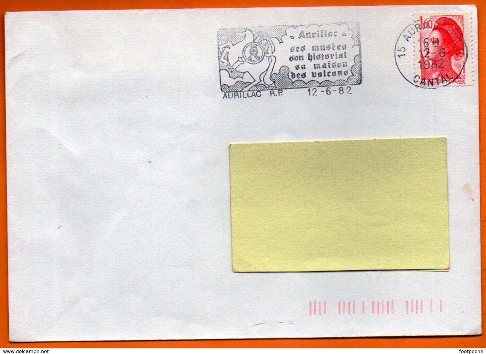 15 AURILLAC  SA MAISON DES VOLCANS  1982 Lettre Entière N° FF 454 - Mechanical Postmarks (Advertisement)