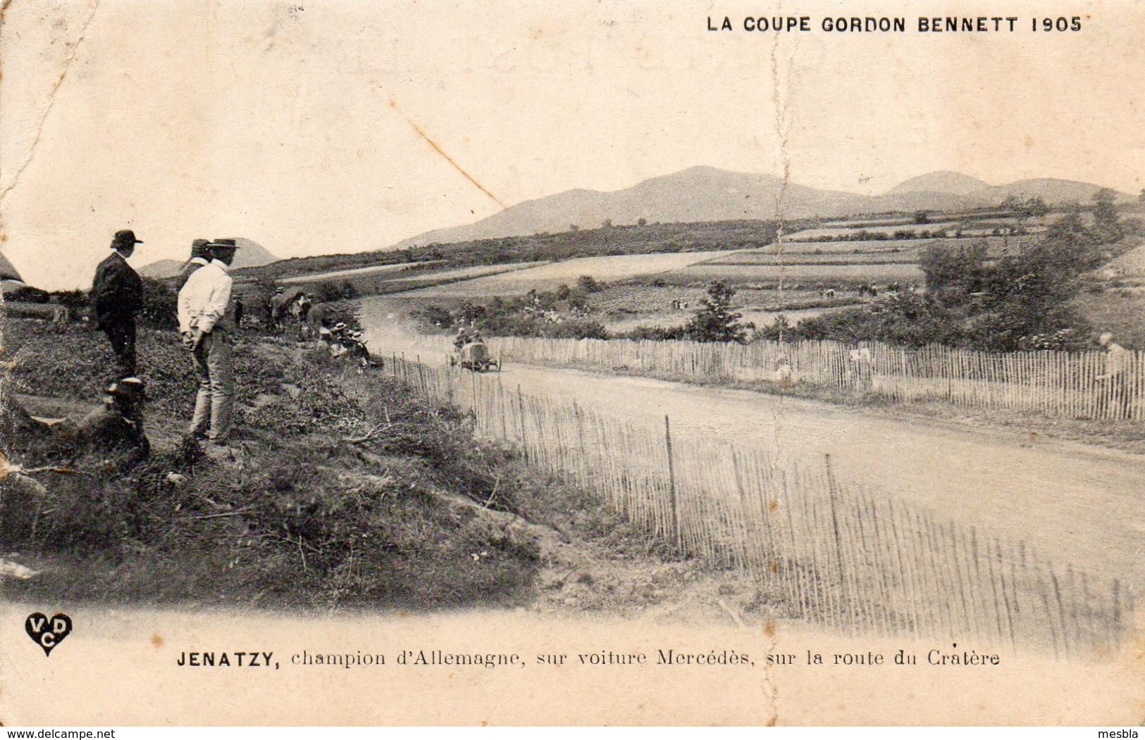 CPA  -  Coupe Gordon Bennett 1905 - JENATZY, Champion D'Allemagne, Sur Voiture Mercédès, Sur La Route Du Cratère. - Rallyes
