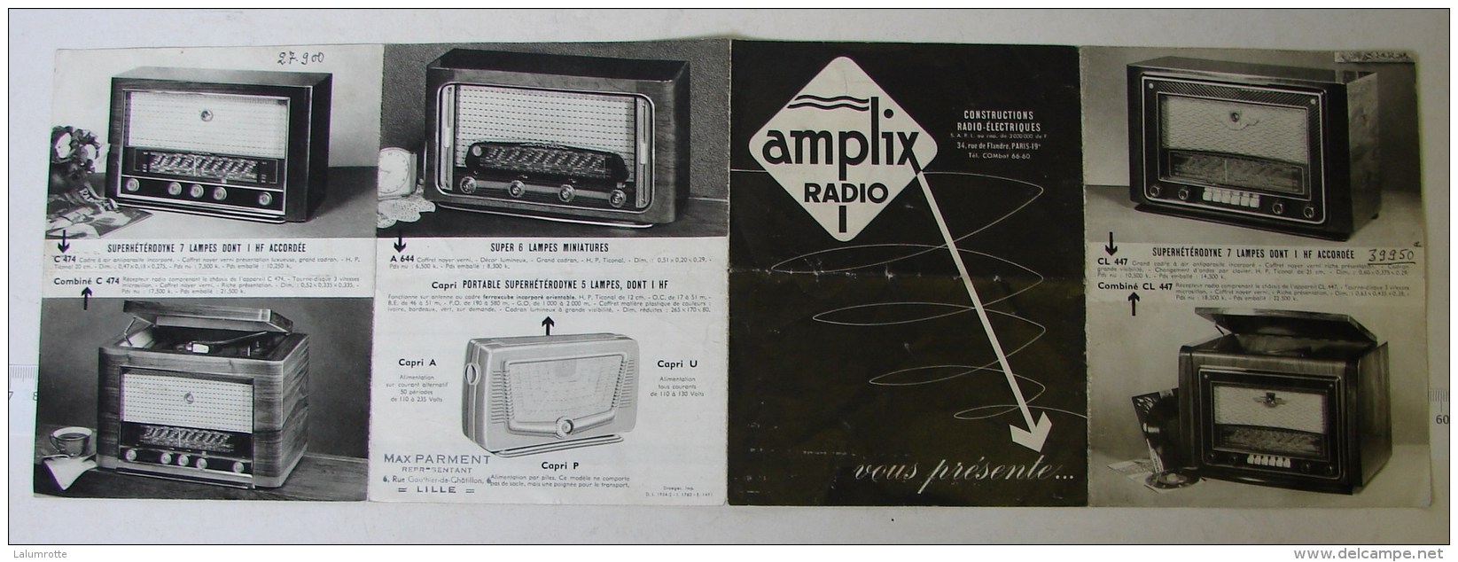 Sci&amp;Tec. 3. Feuillet Publicitaire Des Anciennes Radios Amplix - Libros Y Esbozos