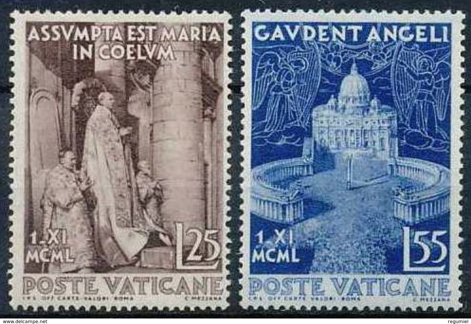 Vaticano 0161/162 ** MNH. 1951 - Neufs