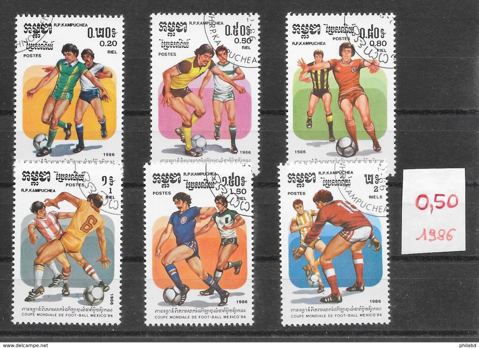 Sport Football - Kampuchéa N°604 à 609 (CM Mexique 1986) 1986 O - 1986 – Mexiko