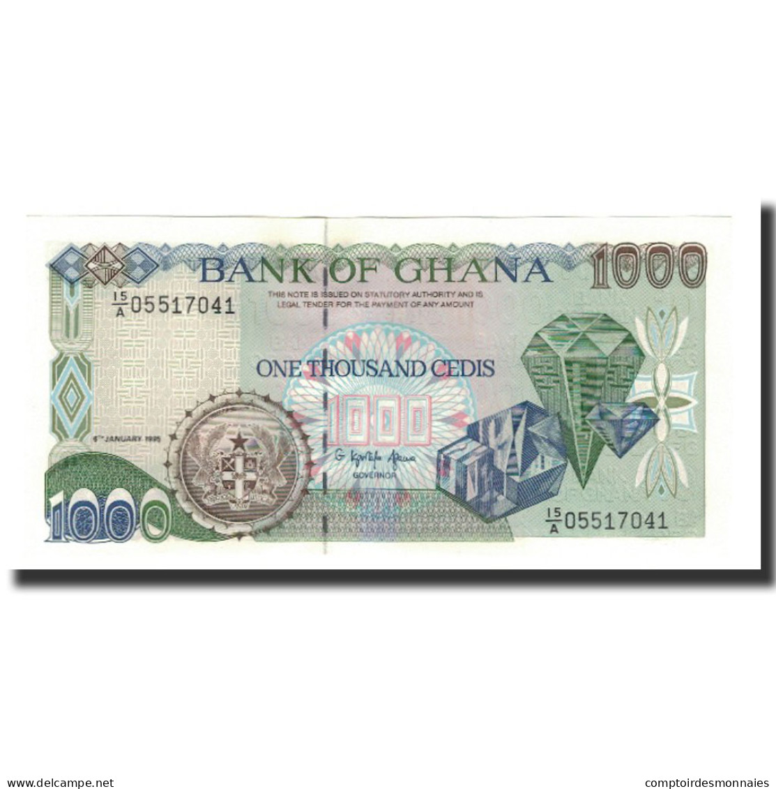 Billet, Ghana, 1000 Cedis, 1995-01-06, KM:29b, NEUF - Ghana