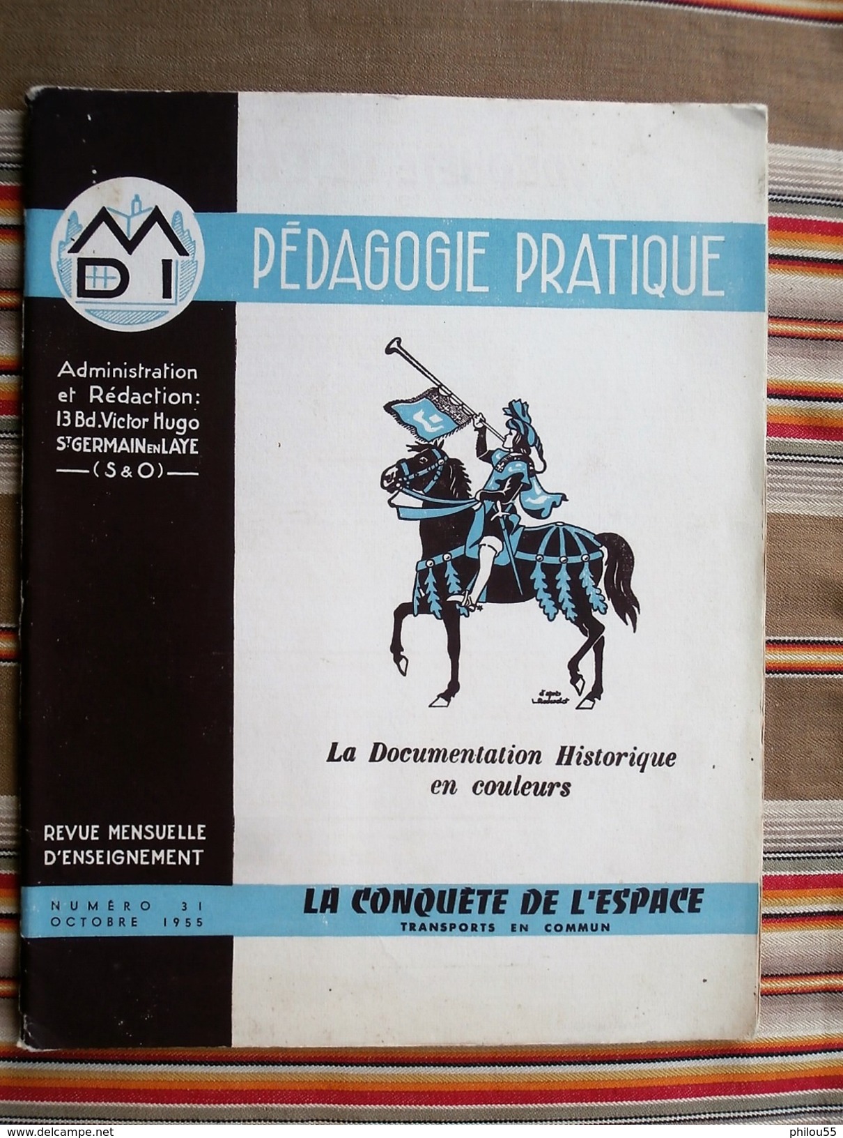 LA CONQUETE DE L'ESPACE Transports En Commun Pedagogie Pratique MDI 1955 Illustrateur - Schede Didattiche