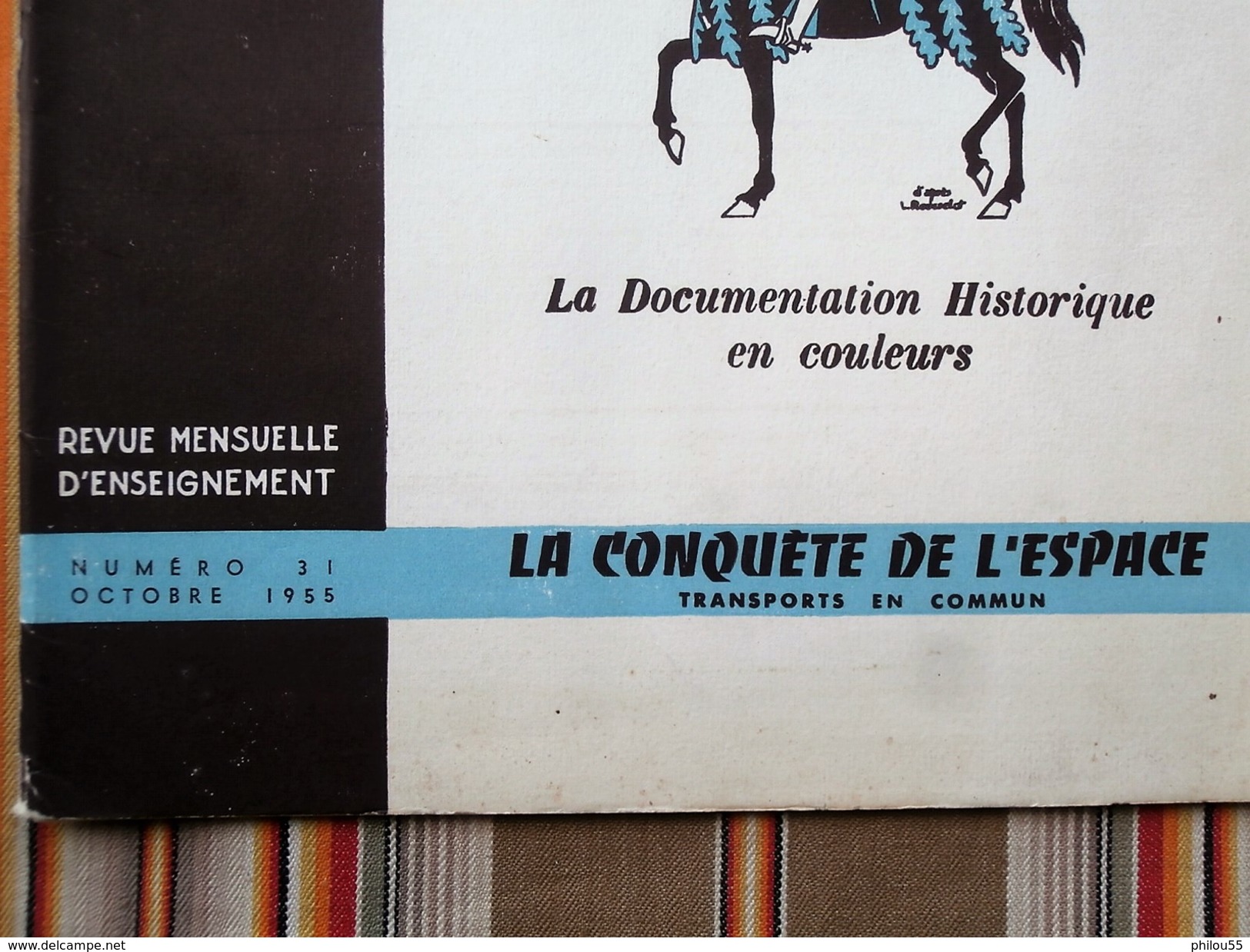 LA CONQUETE DE L'ESPACE Transports En Commun Pedagogie Pratique MDI 1955 Illustrateur - Fichas Didácticas