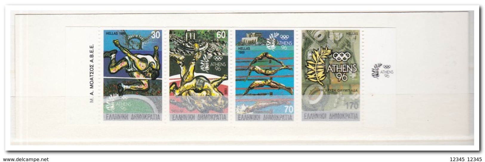 Griekenland 1989, Postfris MNH, Booklet, The Application Of Athens For The Olympic Summer Games 1996 - Ongebruikt