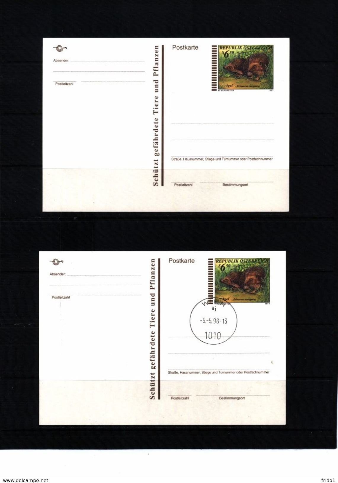 Austria / Oesterreich Interesting Hedgehog Postcard MNH And FDC - Altri & Non Classificati
