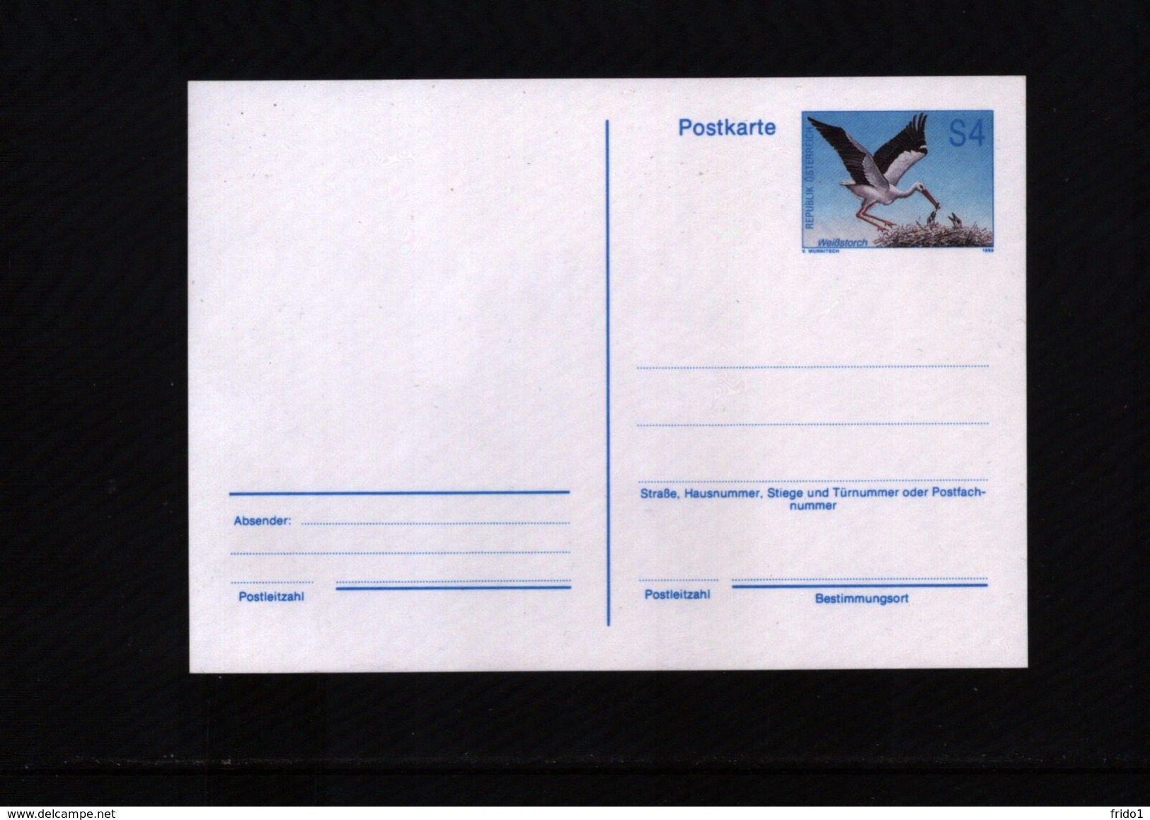 Austria / Oesterreich Michel P 497 Interesting Bird Postcard MNH - Storchenvögel