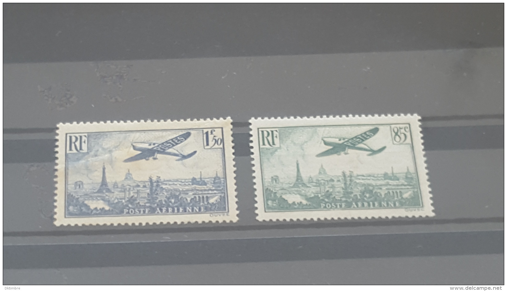 LOT 368796 TIMBRE DE FRANCE NEUF* N°8/9 VALEUR 16 EUROS - 1927-1959 Mint/hinged