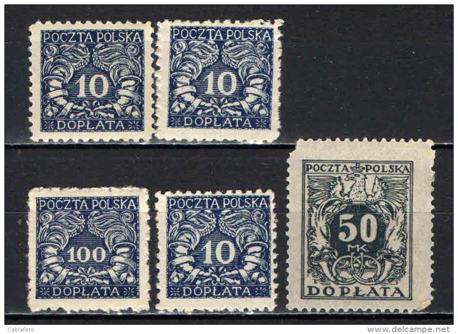 POLONIA - 1919 - CIFRE - NUOVI MNH - Postage Due