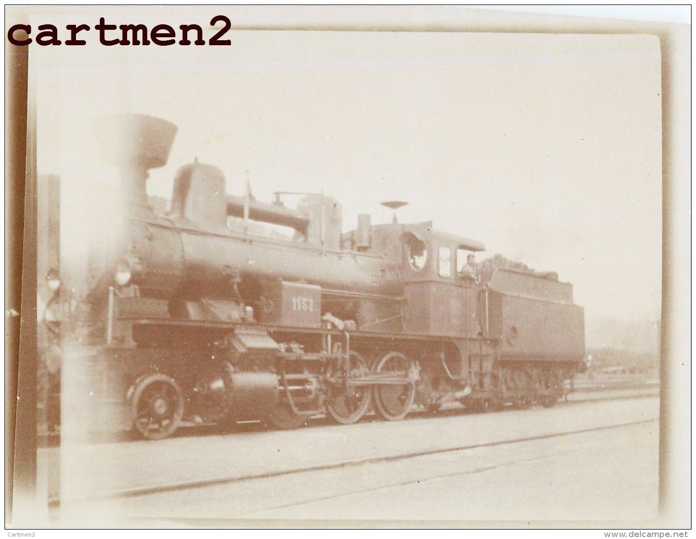 PHOTOGRAPHIE ANCIENNE TRAIN LOCOMOTIVE GARE ZUG BAHNHOF LOKOMOTIVE STATION ESTACION TREN LOCOMOTORA - Eisenbahnen