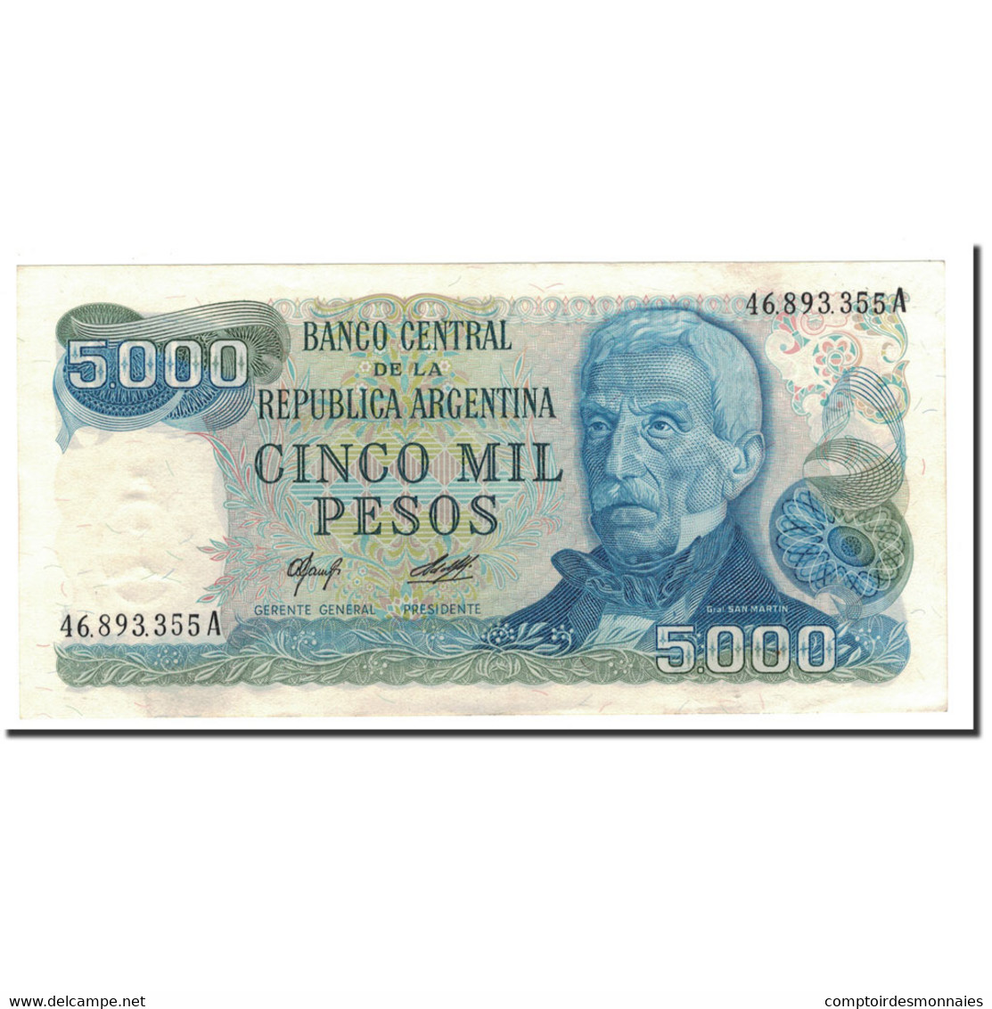 Billet, Argentine, 5000 Pesos, Undated (1977-83), KM:305a, NEUF - Argentina