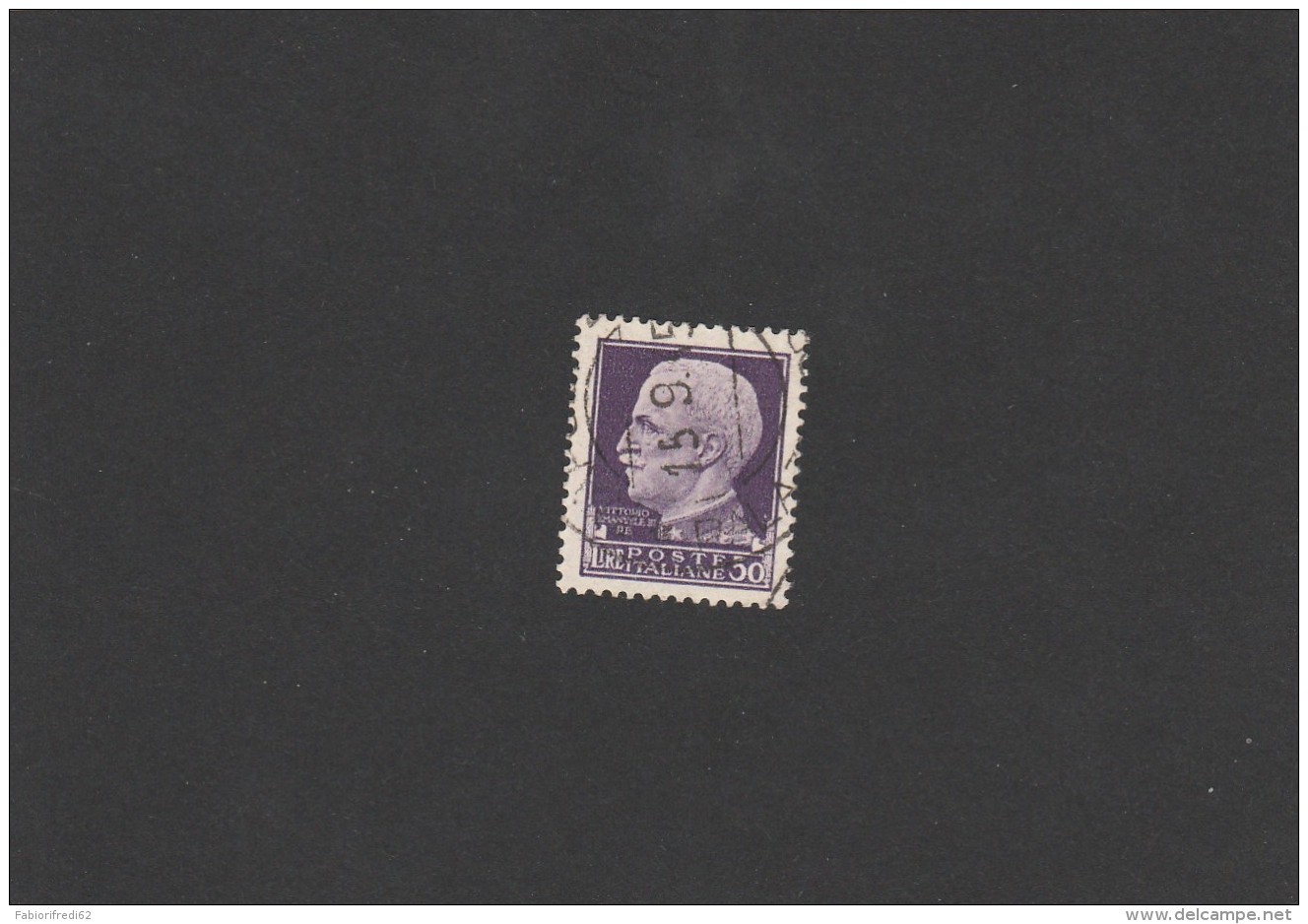 REGNO ITALIA 1929 FRANCOBOLLO USATO 261 50 L VIOLETTO SERIE IMPERIALE (FB8 - Usati