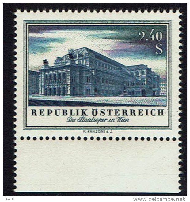 "Wiedereröffnung Des Burgtheaters Und Der Staatsoper, Wien" Mi.Nr.:1021 ** - Unused Stamps