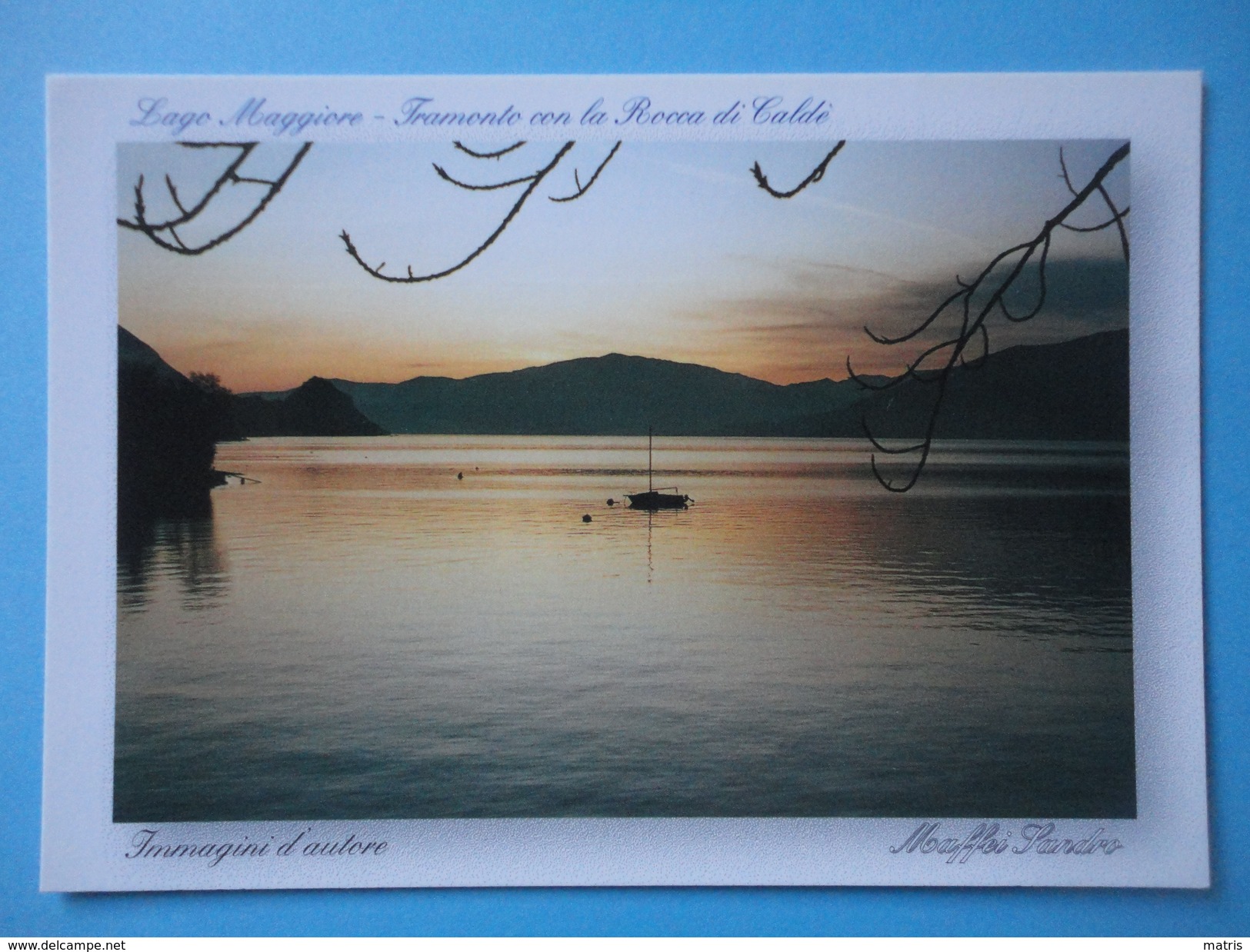 Lago Maggiore - Tramonto Con La Rocca Di Caldè - Castelveccana - Controluce - Contre La Lumière