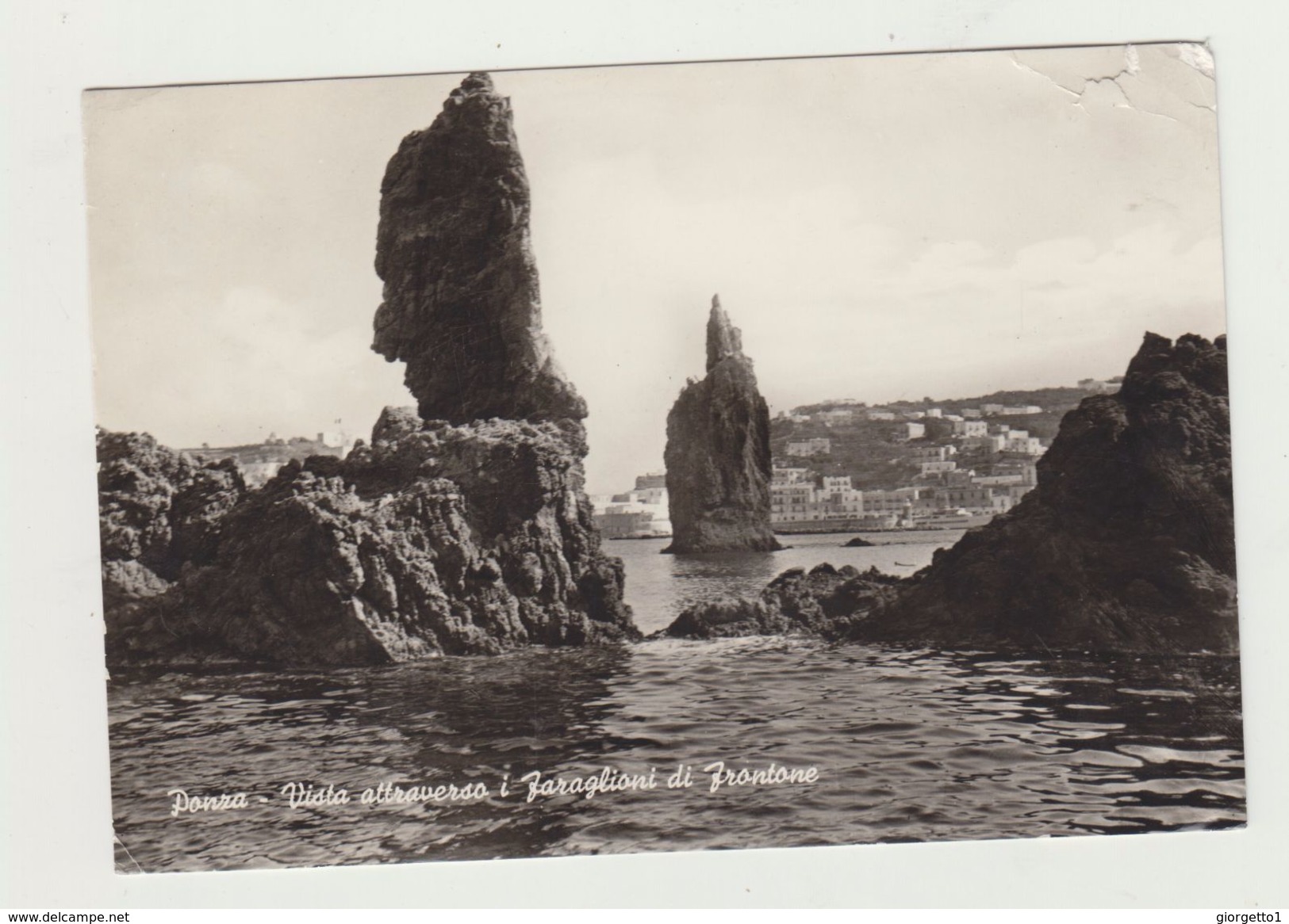 PONZA (LATINA) - VISITA ATTRAVERSO I FARAGLIONI DI FRONTONE - VIAGGIATA 1963 - Annullo Motonave Postale Italiana Ponza - Latina