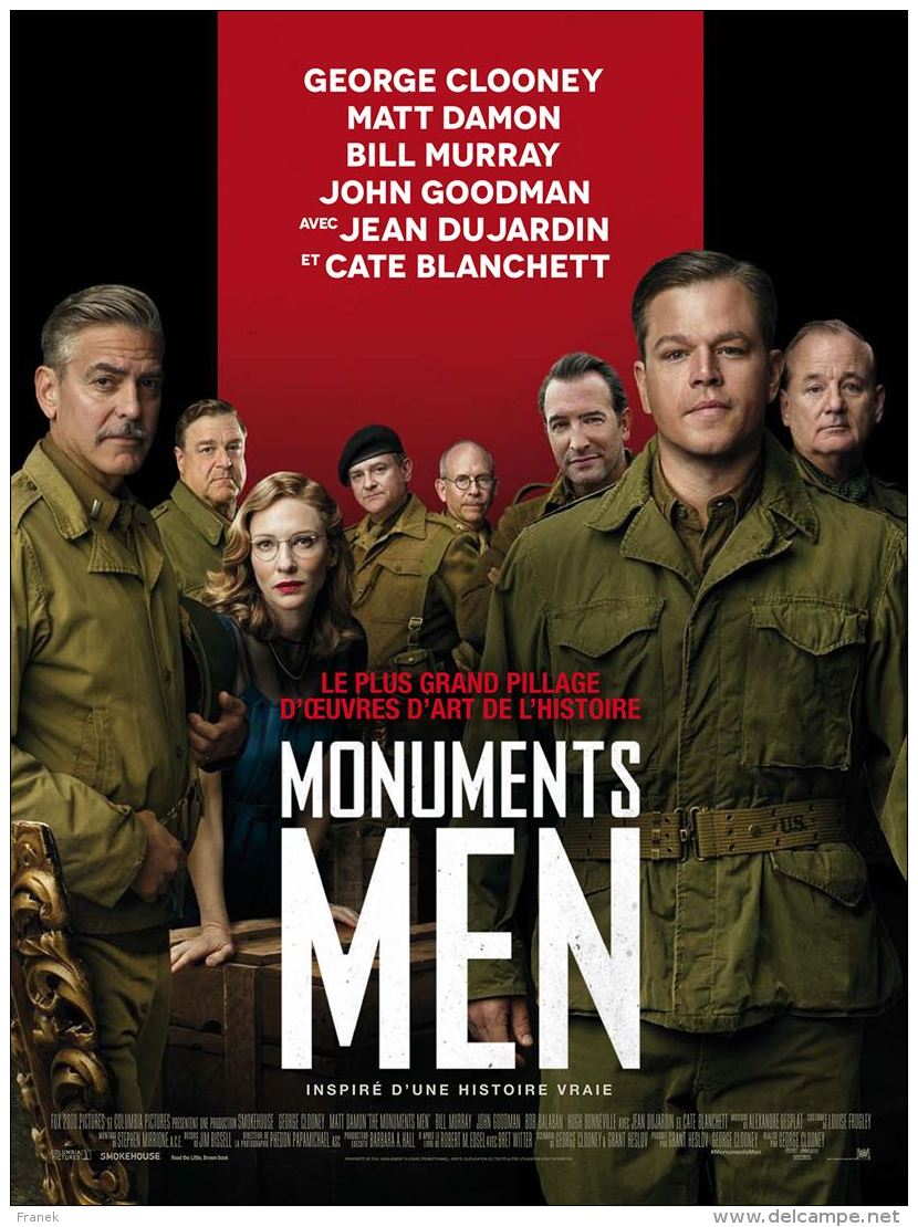 " MONUMENTS MEN " - Affiche De Cinéma Authentique - Format 120X160CM - Afiches & Pósters