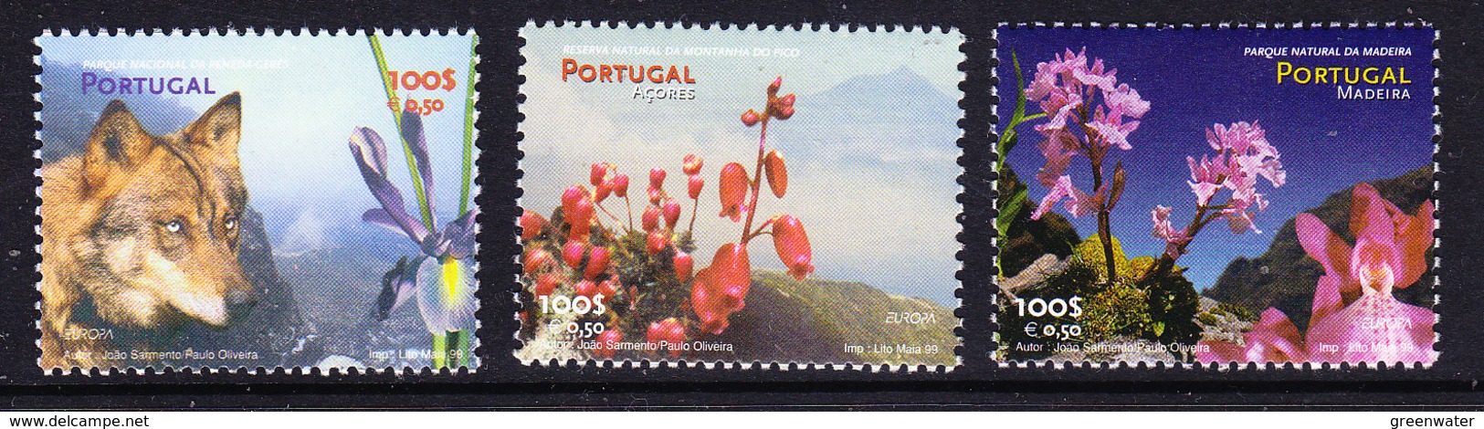 Europa Cept 1999 Portugal, Azores, Madeira 3x1v  ** Mnh (36843R) - 1999