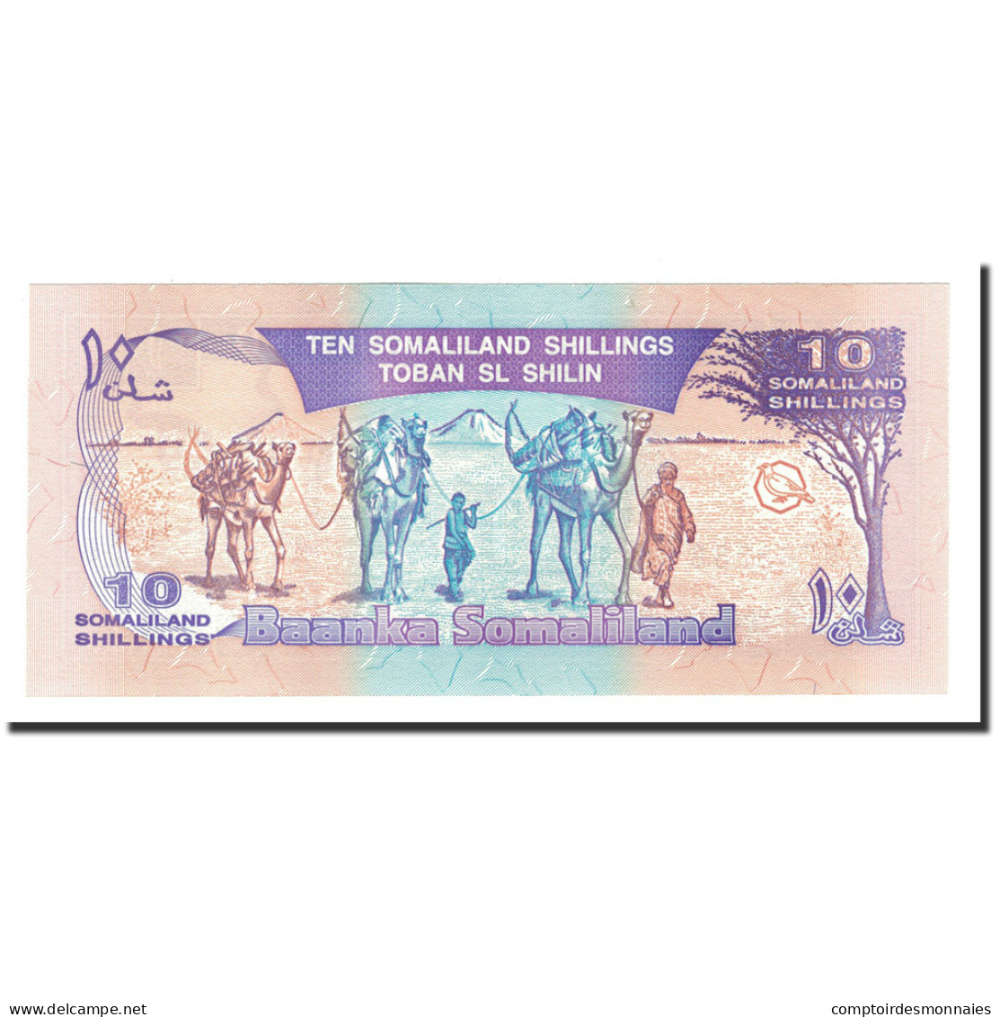 Billet, Somaliland, 10 Shillings = 10 Shilin, 1996, KM:2b, NEUF - Somalie