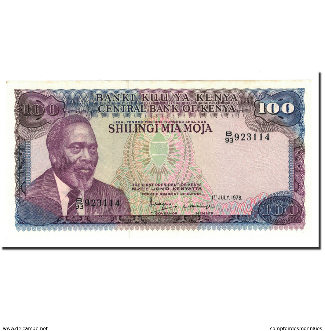 Billet, Kenya, 100 Shillings, 1978, 1978-07-01, KM:18, NEUF - Kenya