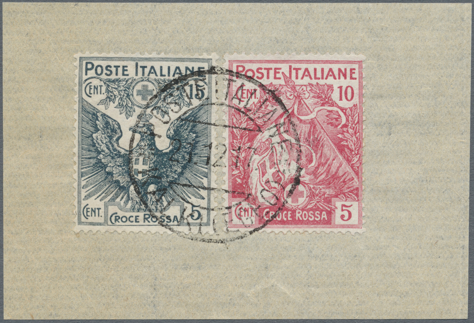 Brfst/Br Ägäische Inseln: 1917/1928, Italy Used In The Aegean, Lot Of Six Pieces And One Cover With Italian F - Egée