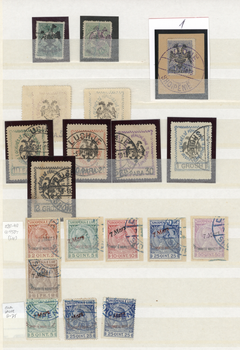 O/*/**/Brfst Albanien: 1913/1975 (ca.), Comprehensive Mint And Used Collection In A Stockbook, From Early Issues - Albanie