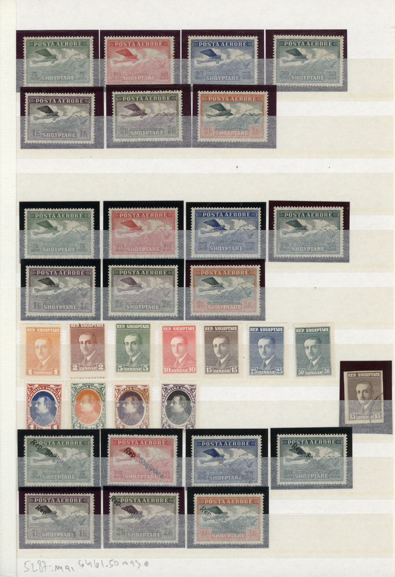 O/*/**/Brfst Albanien: 1913/1975 (ca.), Comprehensive Mint And Used Collection In A Stockbook, From Early Issues - Albania