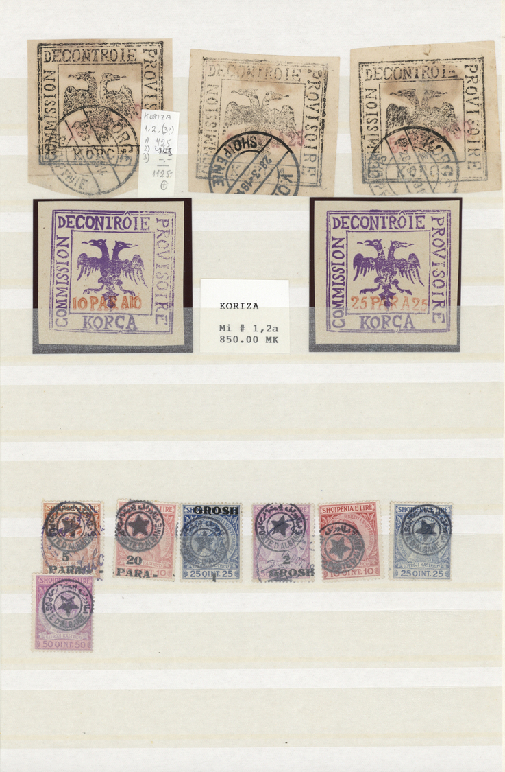 O/*/**/Brfst Albanien: 1913/1975 (ca.), comprehensive mint and used collection in a stockbook, from early issues