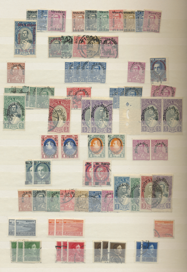 **/O/Brfst/* Albanien: 1913/1970, Mint And Used Collection In An Album, From A Good Part Early Issues With E.g. 1 - Albanie