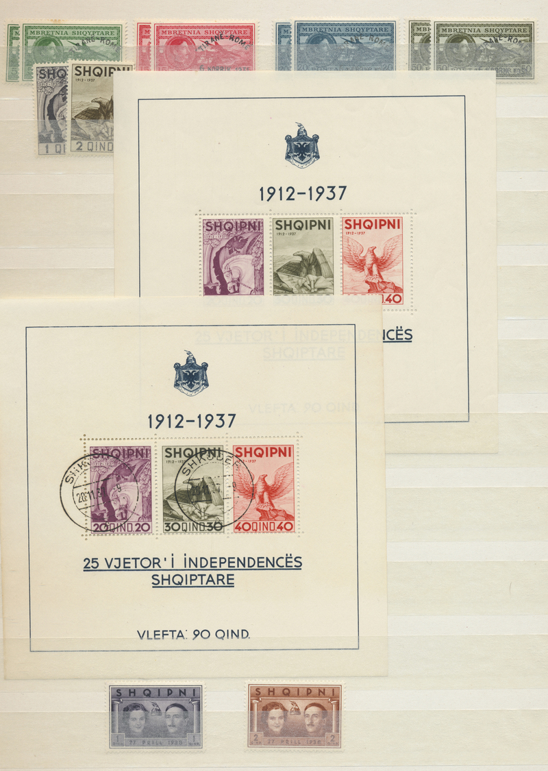 **/O/Brfst/* Albanien: 1913/1970, Mint And Used Collection In An Album, From A Good Part Early Issues With E.g. 1 - Albanie