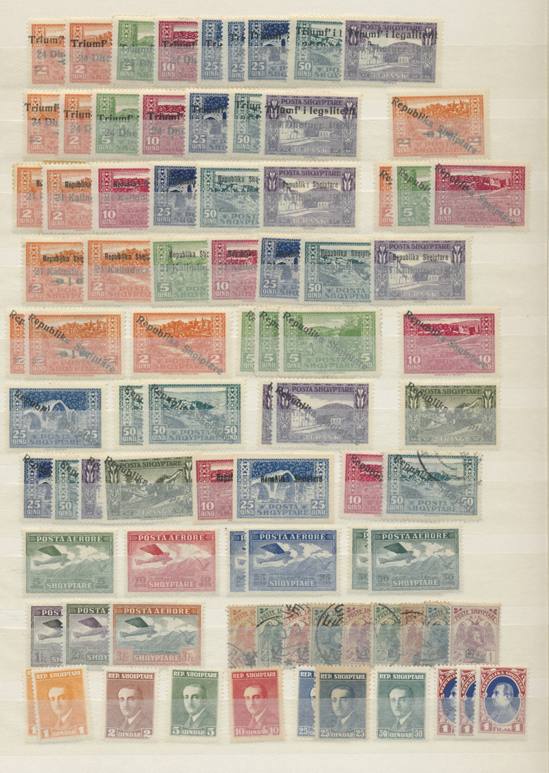 **/O/Brfst/* Albanien: 1913/1970, mint and used collection in an album, from a good part early issues with e.g. 1