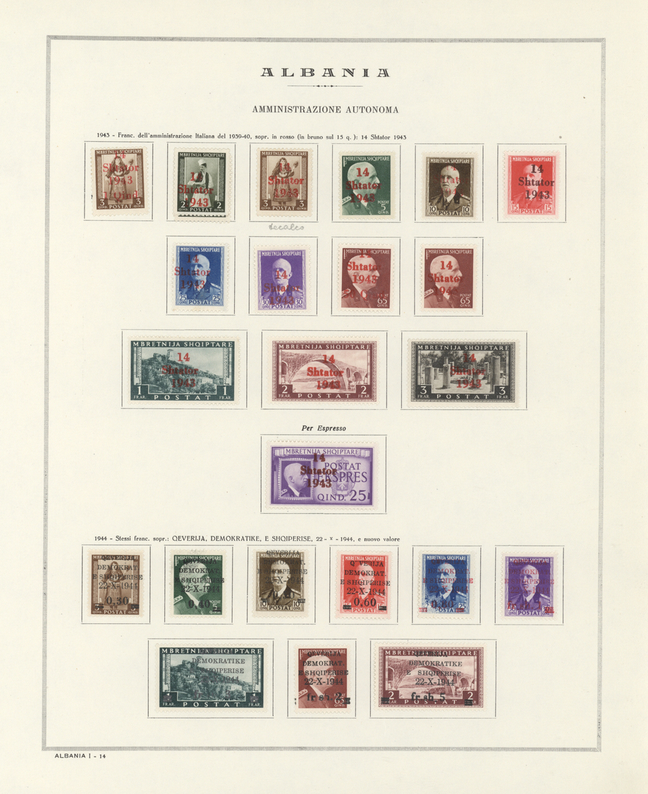 O/*/Brfst Albanien: 1913/1966, Mint And Used Collection In A Marini Album, Well Collected Throughout With Plen - Albania