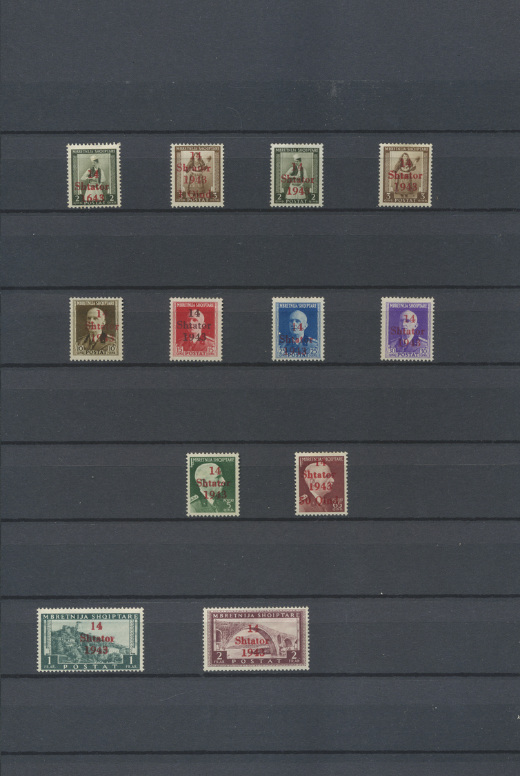 */**/O/Brfst Albanien: 1913/1943, A Predominantly Mint Collection In A Stockbook, Comprising An Attractive Range - Albania