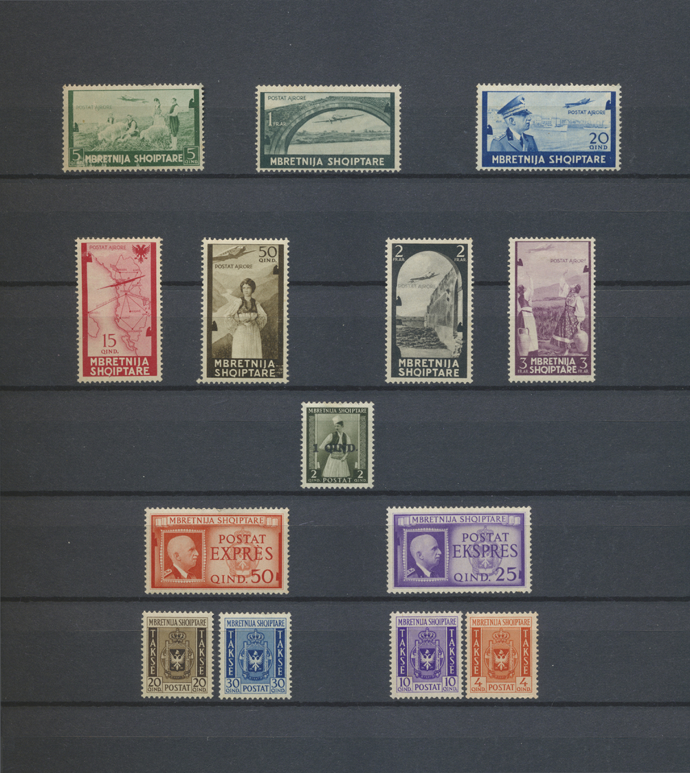 */**/O/Brfst Albanien: 1913/1943, a predominantly mint collection in a stockbook, comprising an attractive range