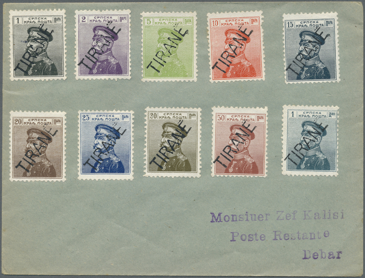 Br/(*) Albanien: 1913/1930 (ca.), Lot Of Seven Entires, Incl. 1913 Stationery Envelope Michel No. U 1 (larg - Albania