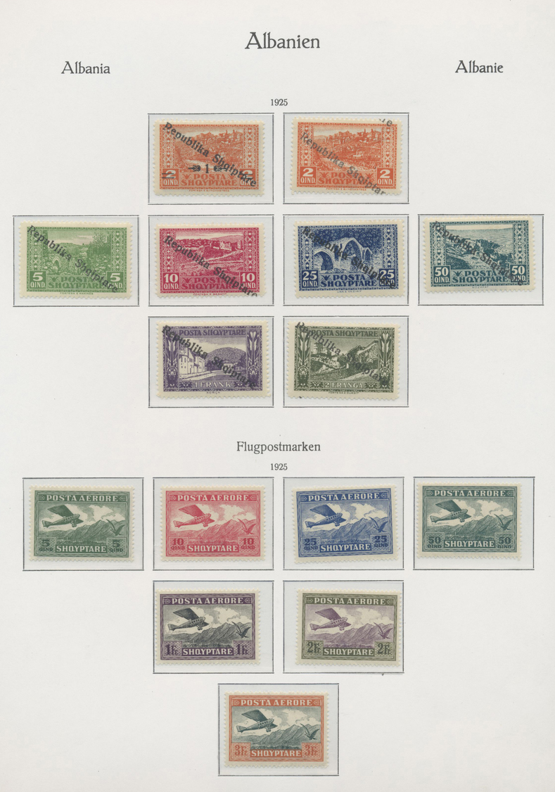 **/* Albanien: 1920/2012, Comprehensive MNH (very Few Hinged) Collection In 4 KA-BE/Lighthouse Albums, St - Albania