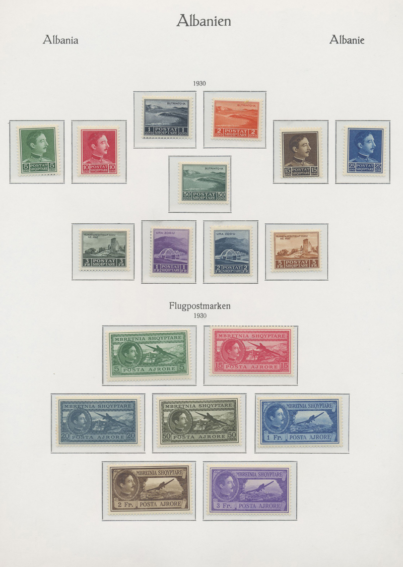 **/* Albanien: 1920/2012, Comprehensive MNH (very Few Hinged) Collection In 4 KA-BE/Lighthouse Albums, St - Albanien