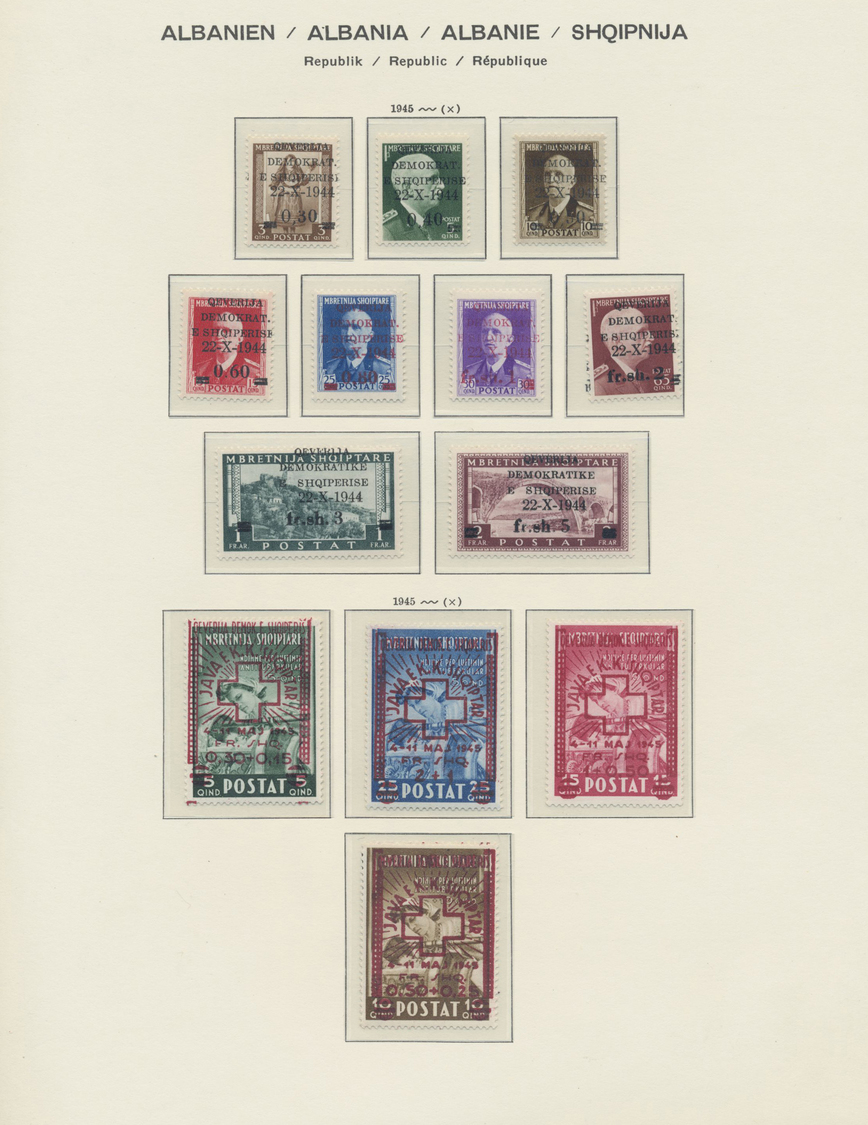 **/* Albanien: 1920/2012, Comprehensive MNH (very Few Hinged) Collection In 4 KA-BE/Lighthouse Albums, St - Albania