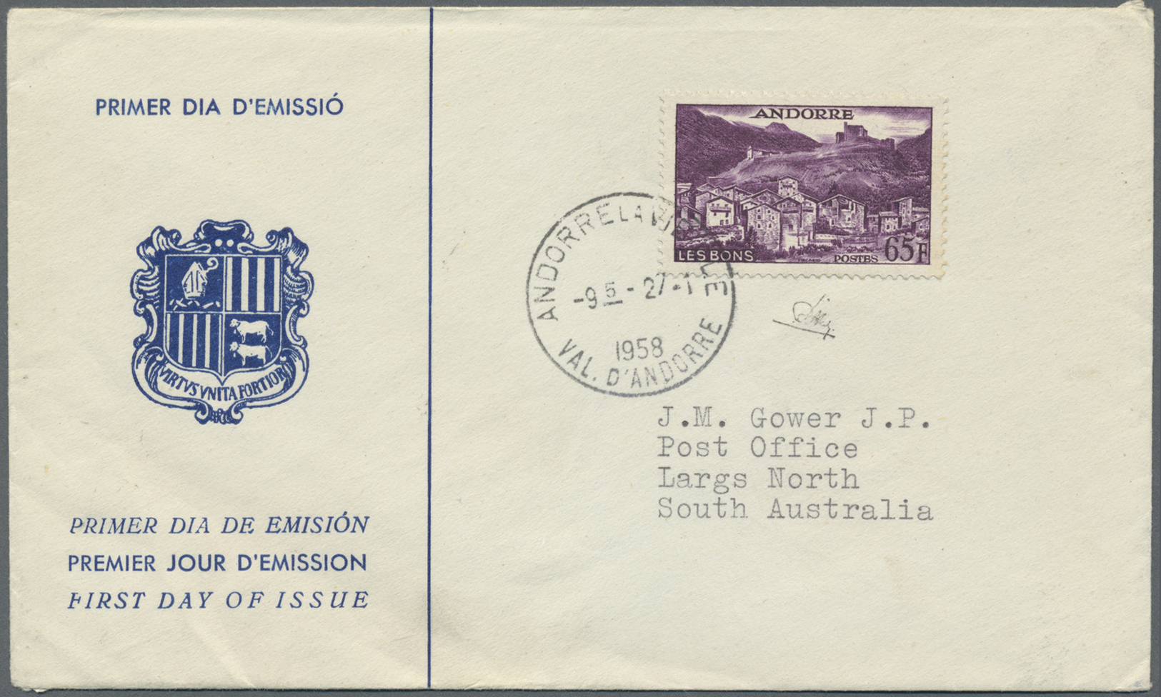 Br/GA Andorra - Spanische Post: 1934/1990 (ca.), Mehr Als 400 Briefe, Karten Und Ganzsachen In 5 Briefalbe - Other & Unclassified