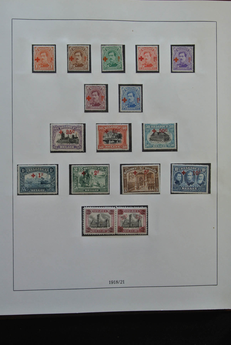 Belgien: 1849/1960: As good as complete, MNH, mint hinged and used collection Belgium 1849-1960 in 5