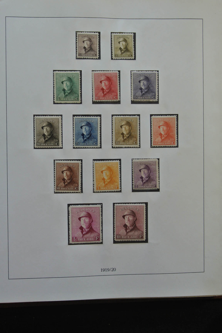 Belgien: 1849/1960: As good as complete, MNH, mint hinged and used collection Belgium 1849-1960 in 5