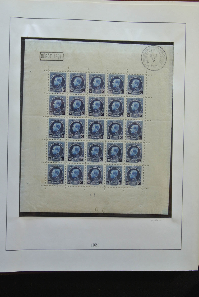 Belgien: 1849/1960: As good as complete, MNH, mint hinged and used collection Belgium 1849-1960 in 5