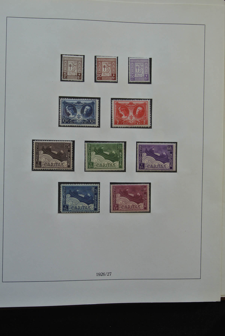 Belgien: 1849/1960: As good as complete, MNH, mint hinged and used collection Belgium 1849-1960 in 5