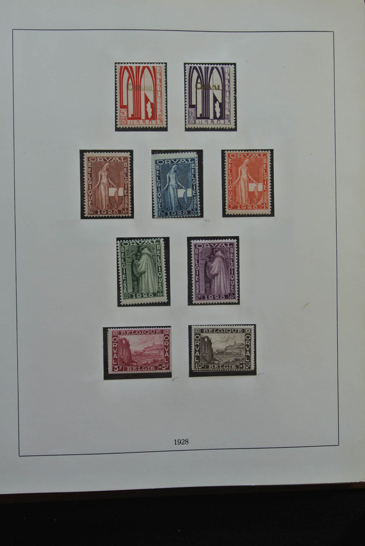 Belgien: 1849/1960: As good as complete, MNH, mint hinged and used collection Belgium 1849-1960 in 5