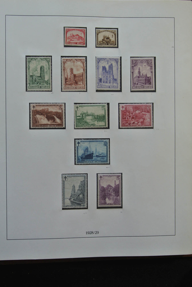 Belgien: 1849/1960: As good as complete, MNH, mint hinged and used collection Belgium 1849-1960 in 5