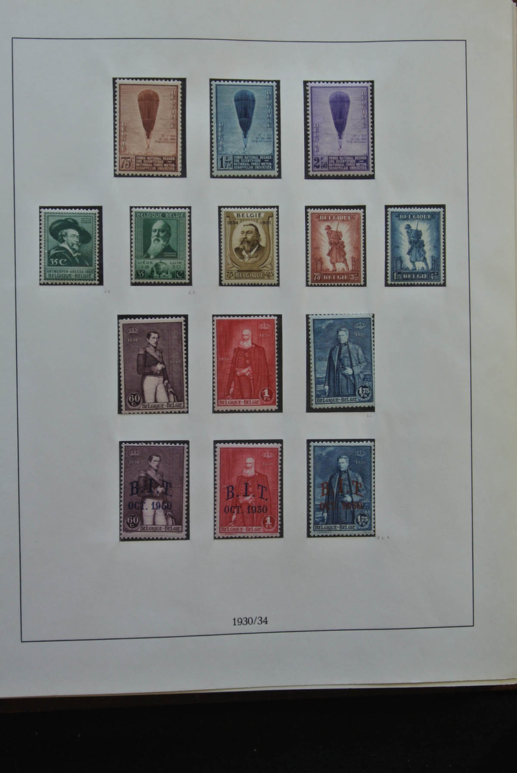 Belgien: 1849/1960: As good as complete, MNH, mint hinged and used collection Belgium 1849-1960 in 5