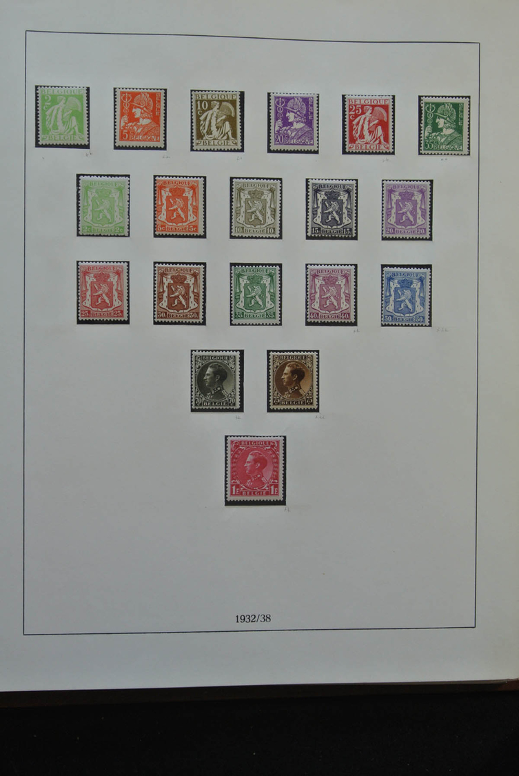 Belgien: 1849/1960: As good as complete, MNH, mint hinged and used collection Belgium 1849-1960 in 5